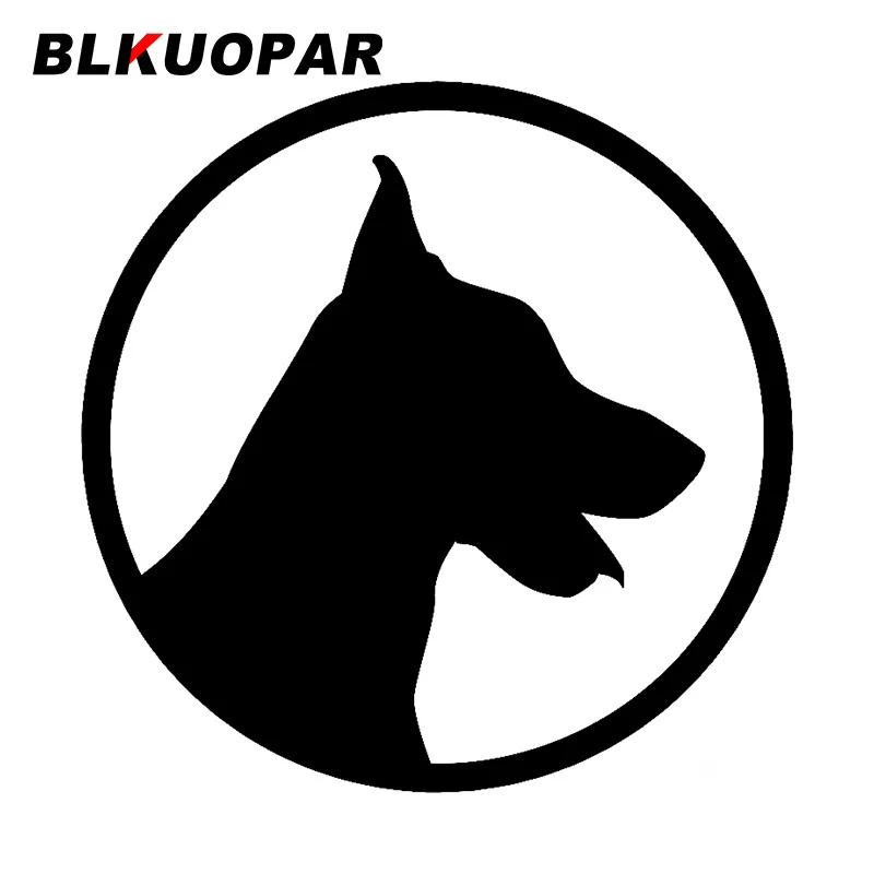 Автомобильная наклейка BLKUOPAR для фигуры Doberman индивидуальная Водонепроницаемая