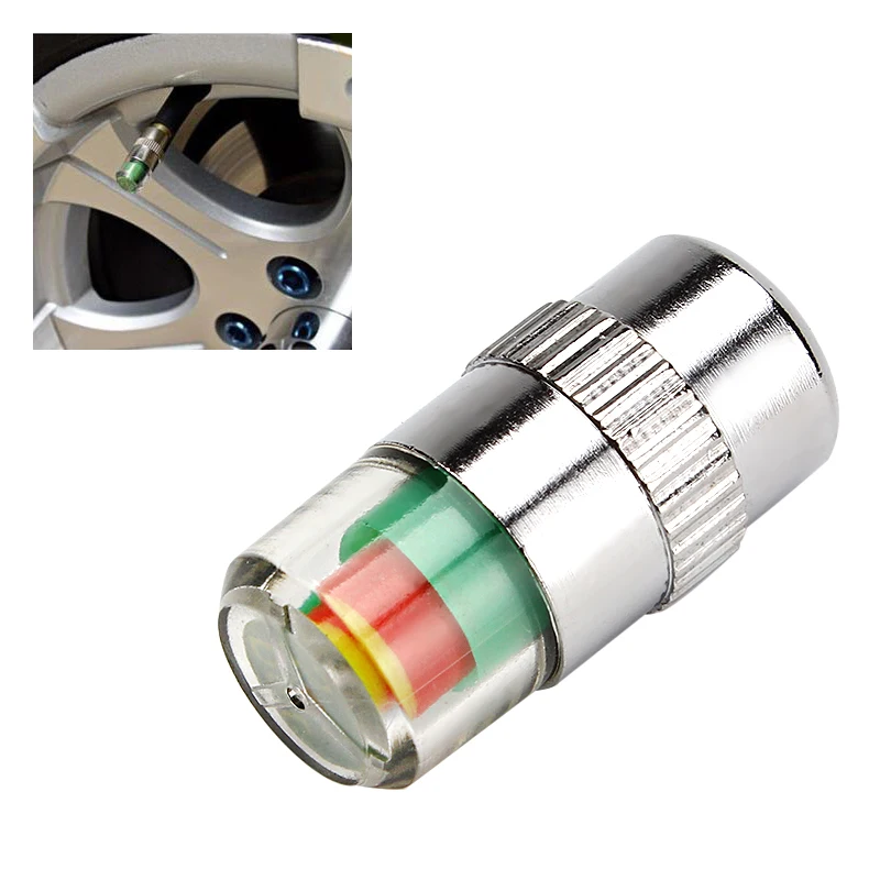 

4pcs/lot 3 Color Alert New Car Tyre Tire Pressure Monitor Car Accessories Car Styling Valve Stem Cap Sensor Indicator