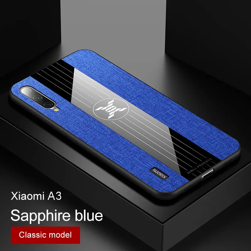 Blue No Ring Чехол для Xiaomi mi A3, Роскошная мягкая силиконовая рамка и магнитное кольцо-держатель, задняя крышка для Xio mi A2 A3, чехол для телефона s capa - Цвет: Blue No Ring
