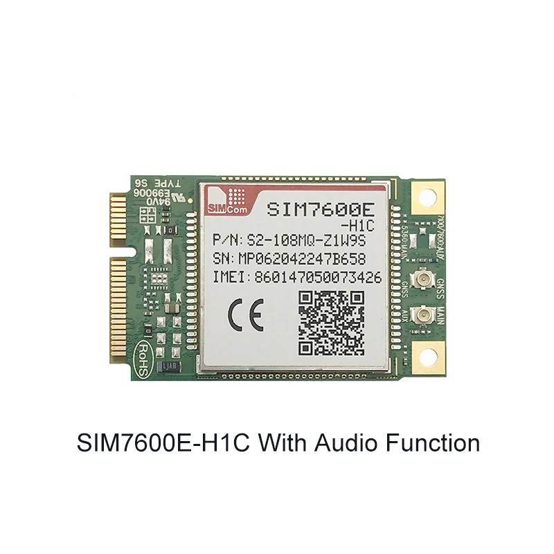 SIMCOM SIM7600E H1C PCIEA + аудио функция LTE Cat4 модуль B1/B3/B5/B7/B8/B20 B38/B40/B41 для Ближнего Востока и
