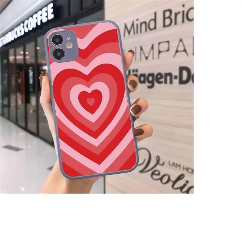 

Color art love Phone Case Matte Transparent for iPhone 7 8 11 12 s mini pro X XS XR MAX Plus cover funda