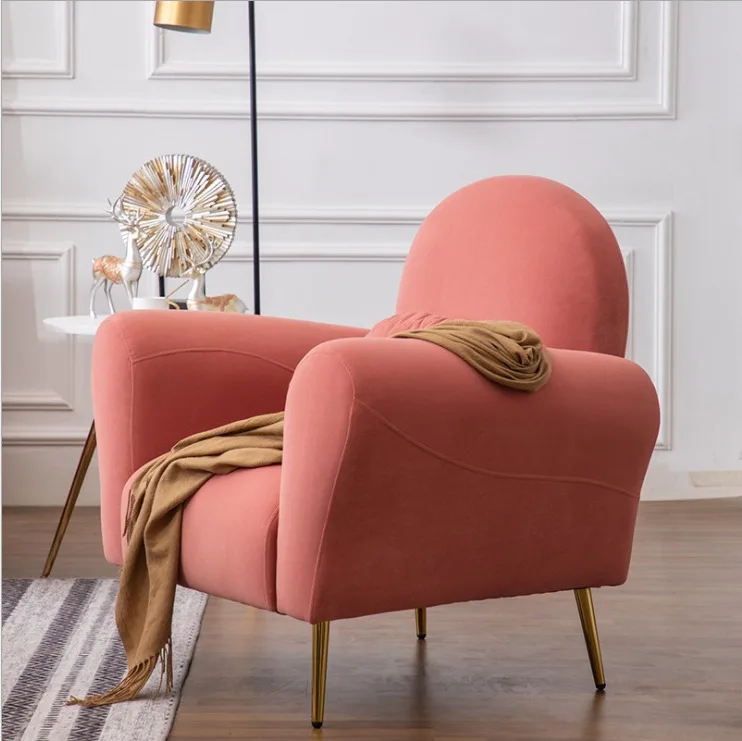 

Cloth Sofa Small Family Living Room North European And American Italian Light Luxury Single And Double Sofa Net Red Modern