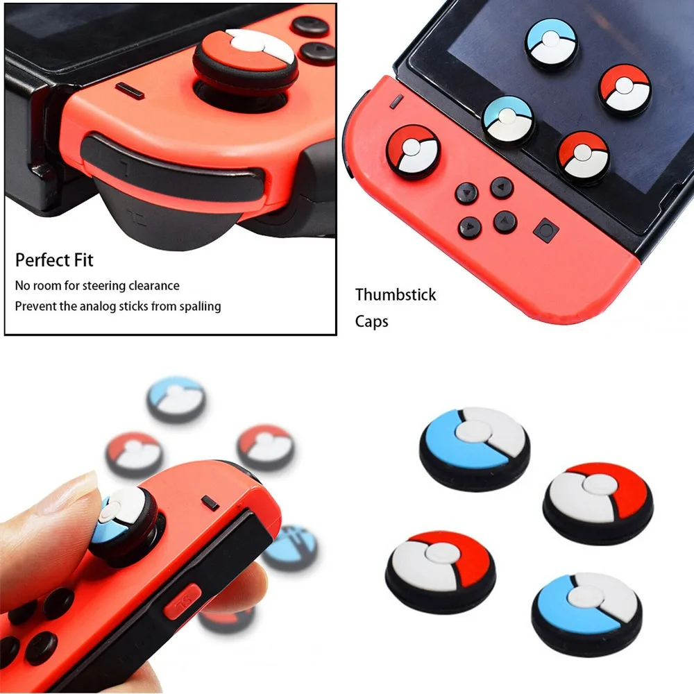 Чехол для джойстика с аниме тематикой колпачок рукоятки контроллера Nintendo Switch NS