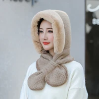 2020 new winter beanies women scarf knitted hat caps beanie hat female knit letter bonnet beanie caps outdoor riding sets