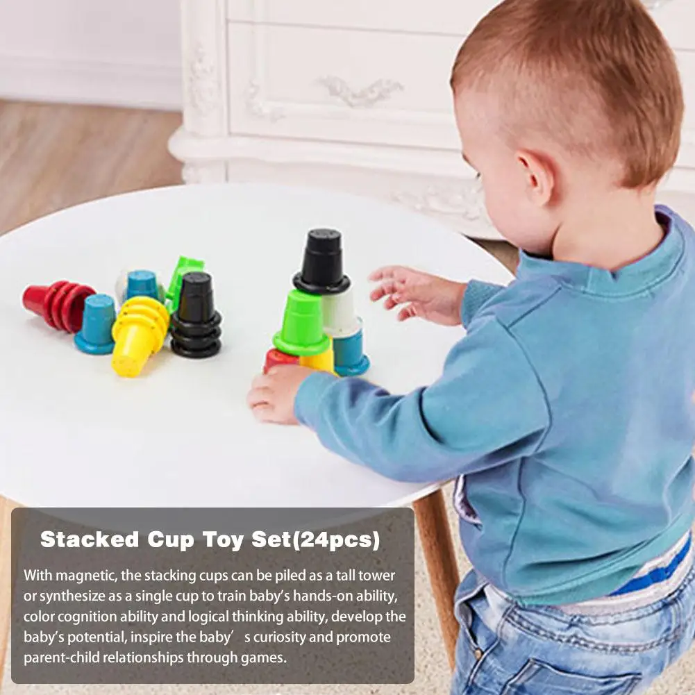 Магнитные Детские сложенные чашечки игрушки инновационные Ранние развивающие