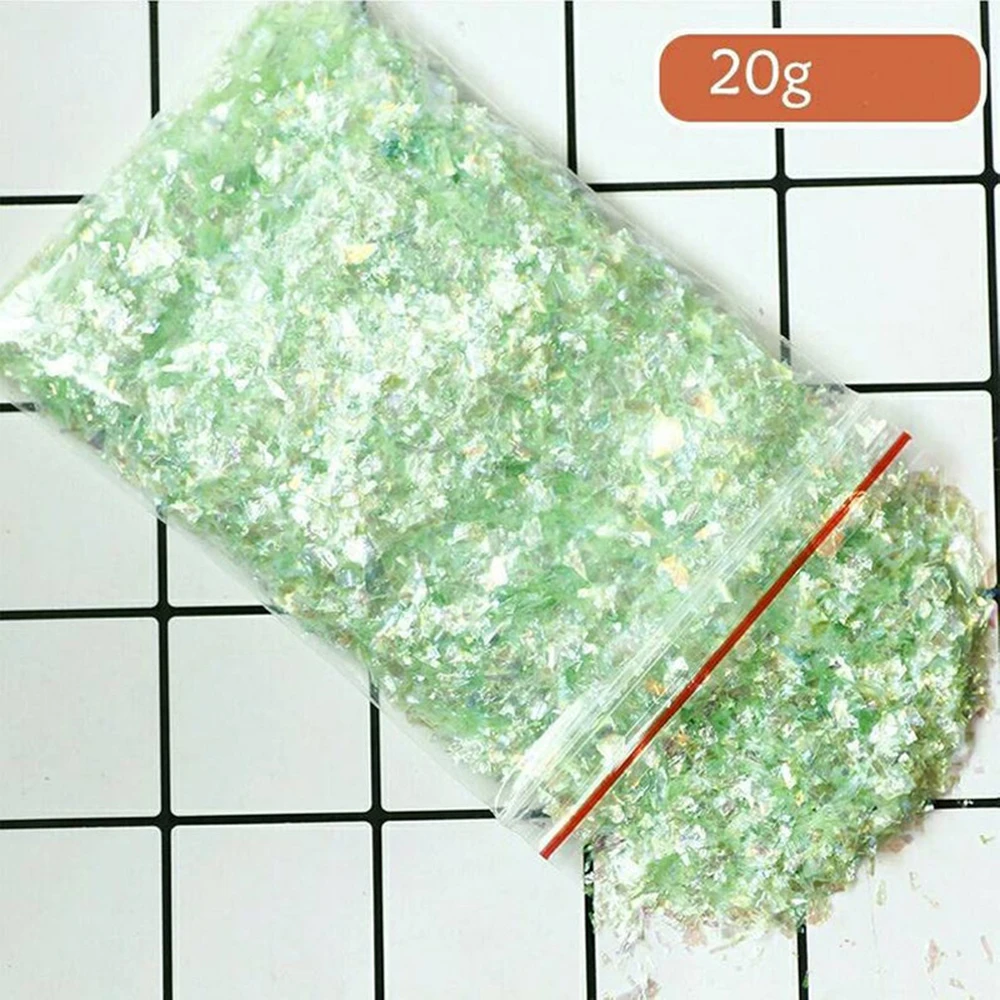 20 г/упак. неправильная оболочка бумаги DIY ногтей хлопья Красочные Блестки для