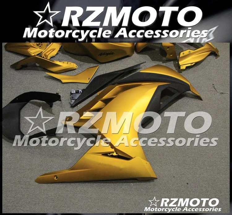 

Injection Mold New ABS Motorcycle Fairings Kit Fit for Kawasaki Ninja300 ZX300R EX300 300R 2013 2014 2015 2016 2017 Gold matte