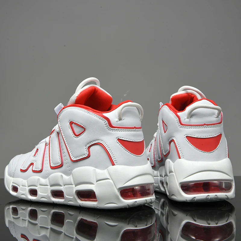 

Кроссовки мужские спортивные, светильник обувь для ходьбы, высокие, с подушкой, белые, красные, для спортзала, осень 2020