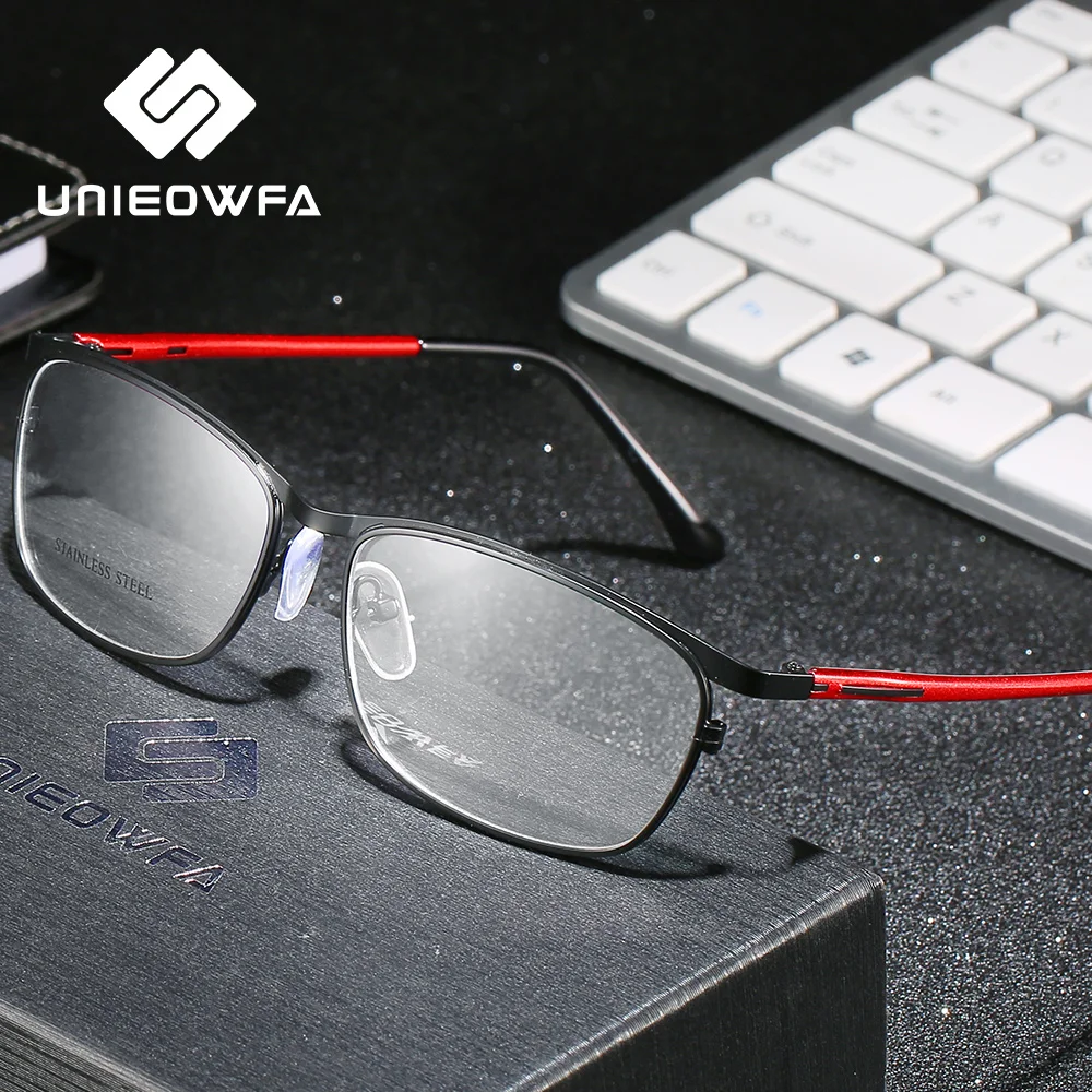 UNIEOWFA оптические очки для близорукости оправа мужчин прозрачная очков по рецепту