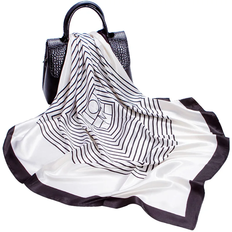 

Silk scarves female printing scarf 90 x90cm towel gift custom Europe and the United States shawl