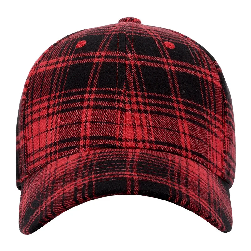

Fashion Cotton lattice Black red Brand Baseball Caps Men&Women Snapback Hat Outdoor Sports Hip Hop Cap Men gorra hombre casquett