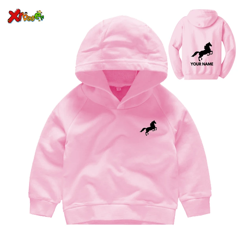 Hoodie Girls Kids Hooded Sweatshirts Children's Hoodies Hoodies Personalised Horse Riding Hoodie Gift for Boys Kids Sweatshirts