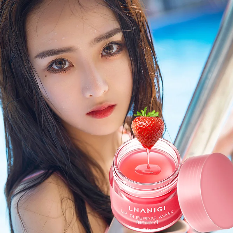 

Lip Balm Exfoliating-Cream Scrub Lip-Mask Cosmetics Care Pink Sleep Nutritional-Repair Moisturizing Remove Dead Skin Lip Film 3g