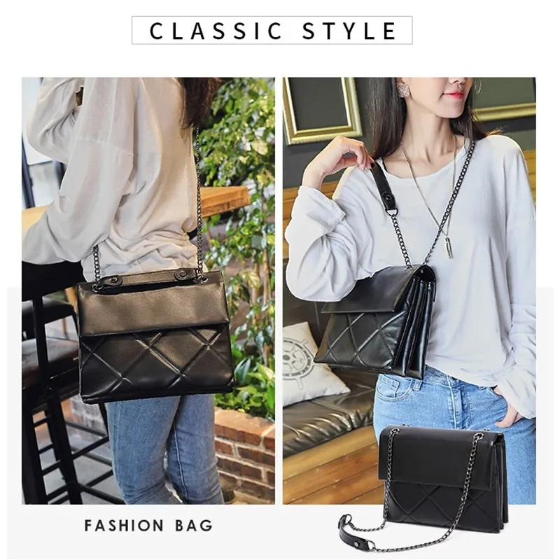 

Retro PU Leather Women Crossbody Bag Three-Layer Space Shoulder Bags for Female Luxury Handbags Ladies Chain Messenger Bag