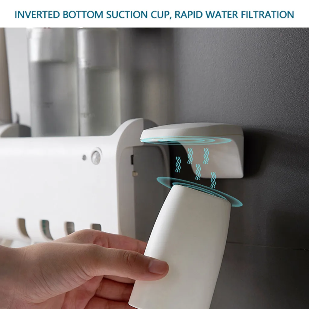 

baby Disinfecting Treasure 59s UVC sanitizing UV Toothbrush Sterilizer LED Disinfection Wall Mounted Toothbrush Holder
