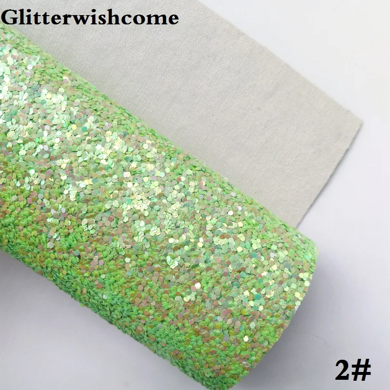 Рулон из искусственной кожи Glitterwishcome 30 х134 см блестящая ткань крупная