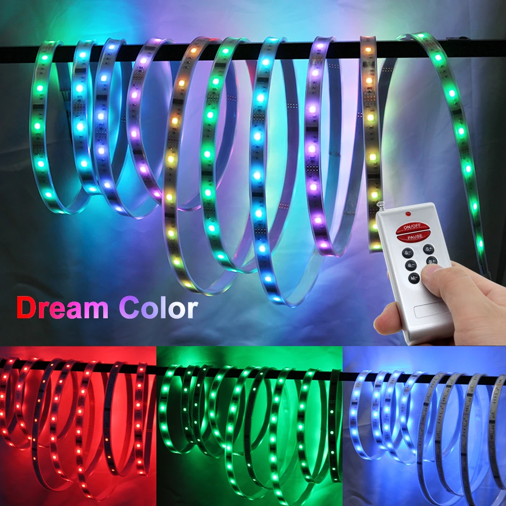 Скачки светильник мечта Цвет RGB беговые кроссовки nikeeinglys Сменные Светодиодные ленты 5050 5 м 150 светодиодный s+ 133 программа RF контроллер+ адаптер