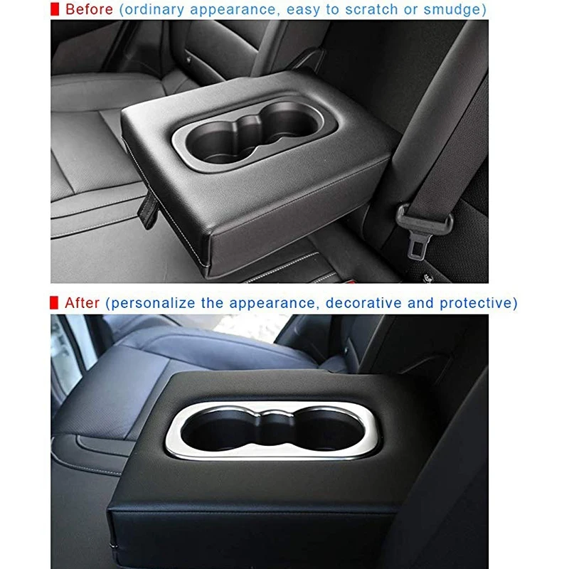 Авто аксессуар хромированная матовая задняя Центральная рамка держателя