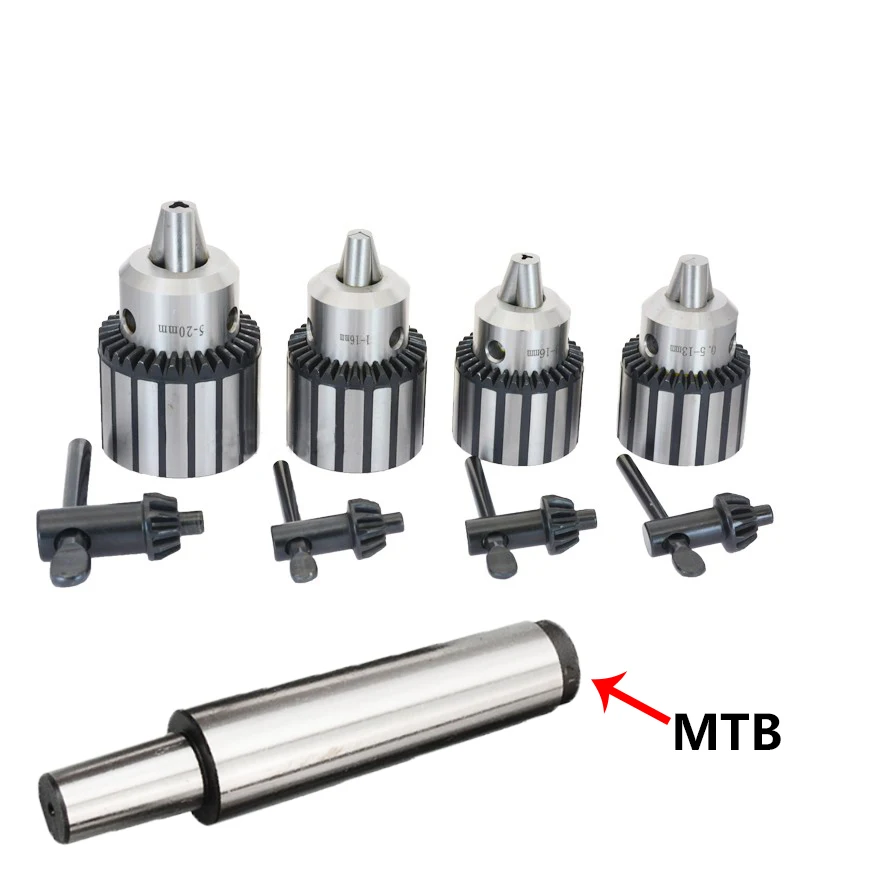 

1set MT1 MT2 MT3 MT4 morse cone+B10 B12 B16 B18 keys Drill Chuck light Duty 0.6-6mm 1.5-13mm 1-10MM CNC drilling machin