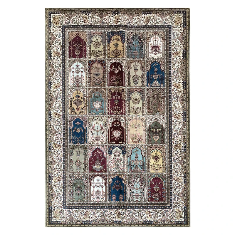 

6'X9' Garden Carpet Handmade Turkish Design Rugs and Carpets for Home Living Room