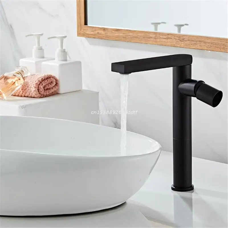

Basin Faucet Hot and Cold Bathroom Mixer Tap Black Brass Bathroom Faucets Dropshipping