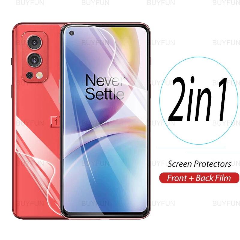 

2 в 1 HD Передняя Задняя Гидрогелевая пленка для oneplus nord2 5g, Защита экрана для one plus nord n100 n10 n200 ce 5g, мягкая пленка