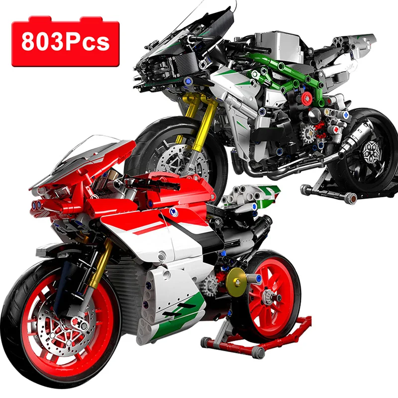 

806 деталей, Детский конструктор «мотоцикл»