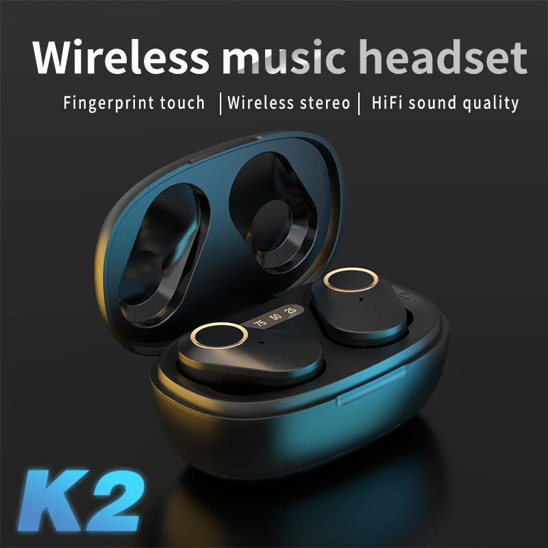 Наушники-вкладыши TWS с K2 Bluetooth 5 0 наушники Беспроводной наушников Touch Управление