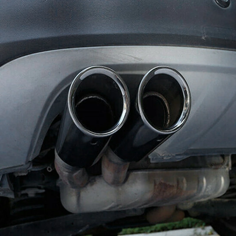 2X титановые черные выхлопные трубы для автомобиля хвостовые наконечники BMW E90 E92