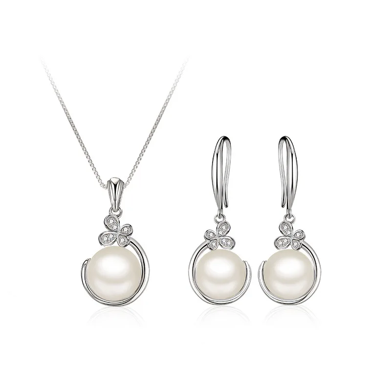 

Женское ожерелье из серебра 925 пробы с натуральным жемчугом ожерелье с бантиком женские серьги из пресноводного жемчуга морская вода