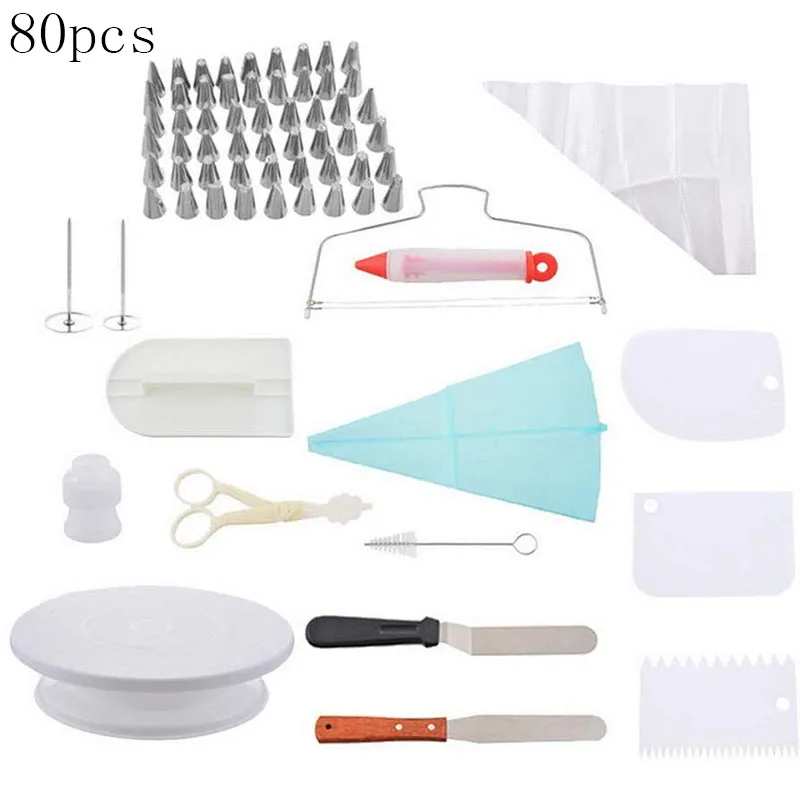 Набор инструментов для украшения торта вращающаяся форма выпечки насадки крема