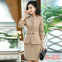womens blazers pant set formal office pant suit for long sleeve uniform elegant feminino business formal work suit plus size 4xl