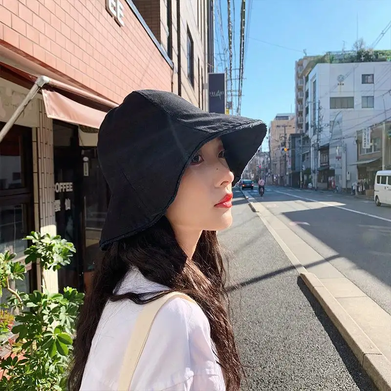 

Панама с волнистыми необработанными краями Женская, складная шляпа от солнца, для рыбалки, с широкими полями, с защитой от УФ излучения