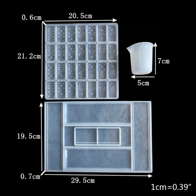

Dominoes Epoxy Resin Mold Dominoes Storage Box Silicone Mold DIY Crafts Jewelry Storage Case Holder Casting Tools