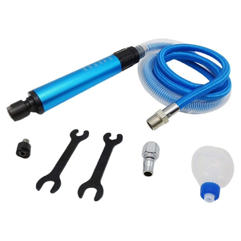 

Handheld Pneumatic Cutting Pencil with Wrench Two Chucks 3mm 6mm Grinder Kit 35000rmp Pneumatic Tool Pencil Type