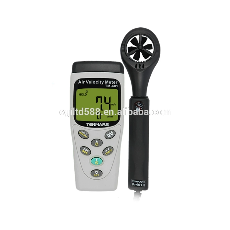 

Tenmars TM-401 AIR Velocity Meter Anemometer Temperature Sensor