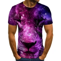 3d tshirt lion t shirt men animal shirt print galaxy anime clothes purple t shirts 3d mens clothing hip hop fashion streetwear