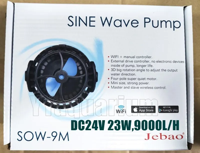 Jebao WI-FI SOW-5M SLW-10 SLW-20 SLW-30 SOSINE волна потока Wavemaker супер тихий мощный Коралловый Риф Морской насос 4000-10000-16000LPH