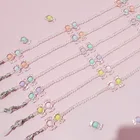 Ожерелье-цепочка с бантом женское, модное милое ожерелье в форме макарона с защитой от потери, простой крючок-цепочка, Подарочная бижутерия