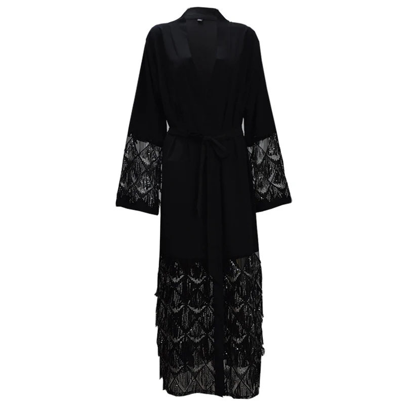 

Abayas для женщин, мусульманская Мода, хиджаб, платье, Jilbab Kaftan Abaya, Дубай, Турция, кимоно, кардиган, женская одежда, ислам