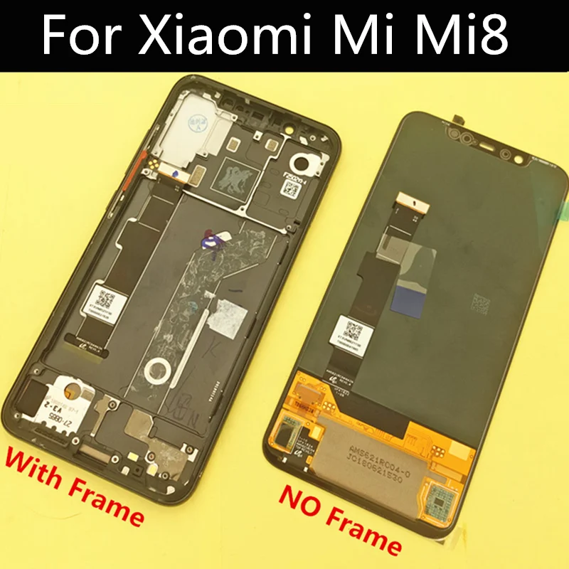 ЖК дисплей AMOLED 6 21 дюйма для Xiaomi MI Mi8 Mi 8 сенсорный экран с рамкой дигитайзер в сборе