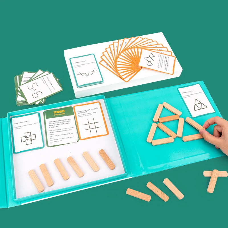 Детские деревянные игрушки Магнитные головоломки Tangram логическое мышление игра