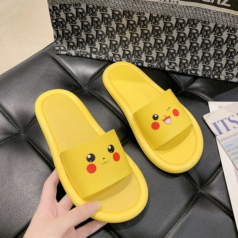 

Slippers Shoes Women's Korean-Style Flat Bottom Wear Home Non-Slip Bathroom Slippers Ins Fun Cartoon Slippers House