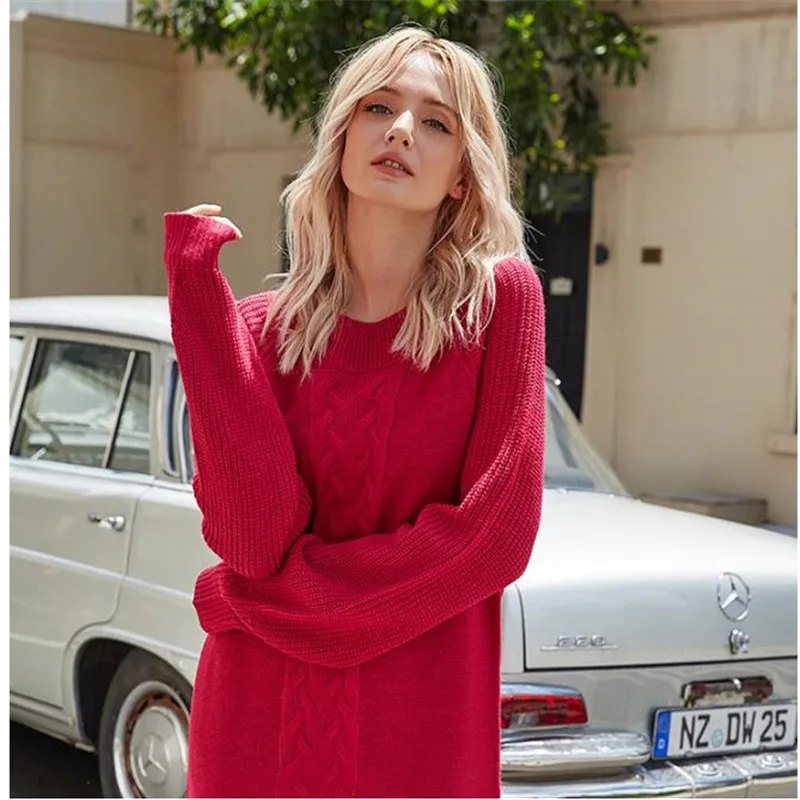 Женский свитер сезон осень-зима 2020 длинная Стильная туника пуловер