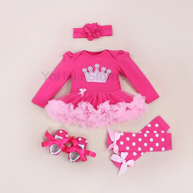 

Baby Girls Princess Romper Spring Autumn Cotton Soft Long Sleeve Infant Rompers Newborn Clothes for 0-24 Children Crawling Suit