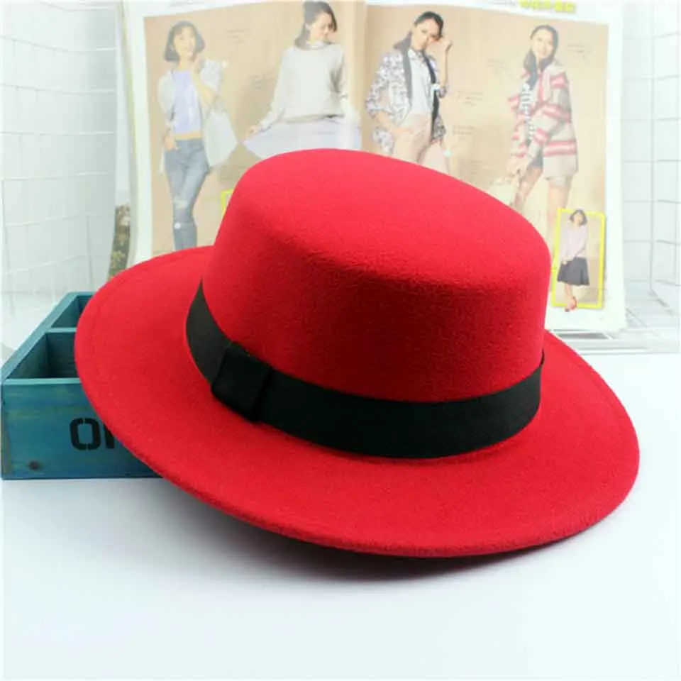 Детская фетровая шляпа из искусственной шерсти с черной лентой | Аксессуары для