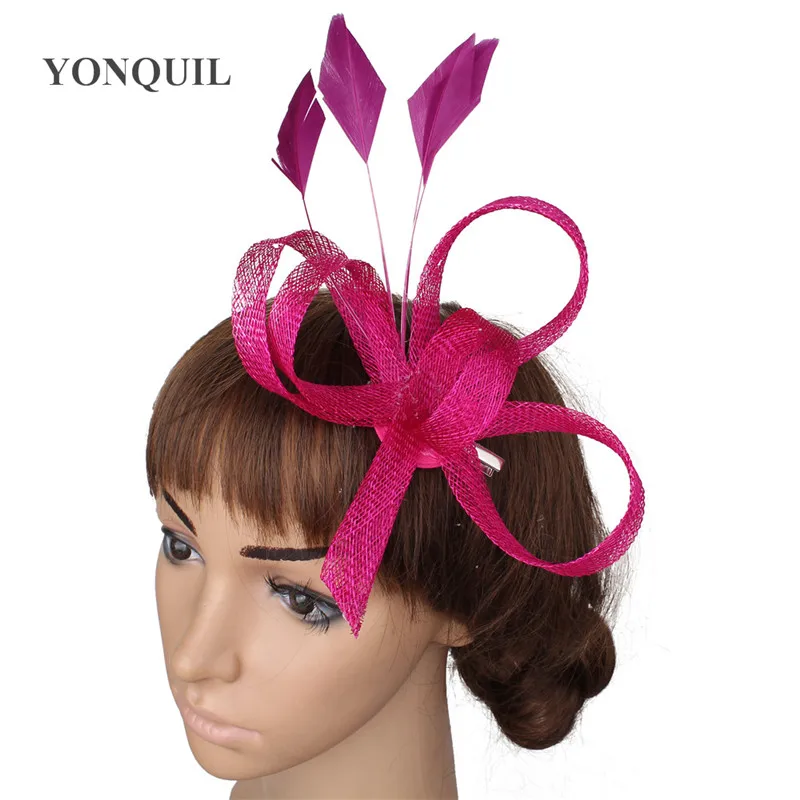 Женские ярко розовые вуалетки аксессуары головной убор для женщин Элегантные