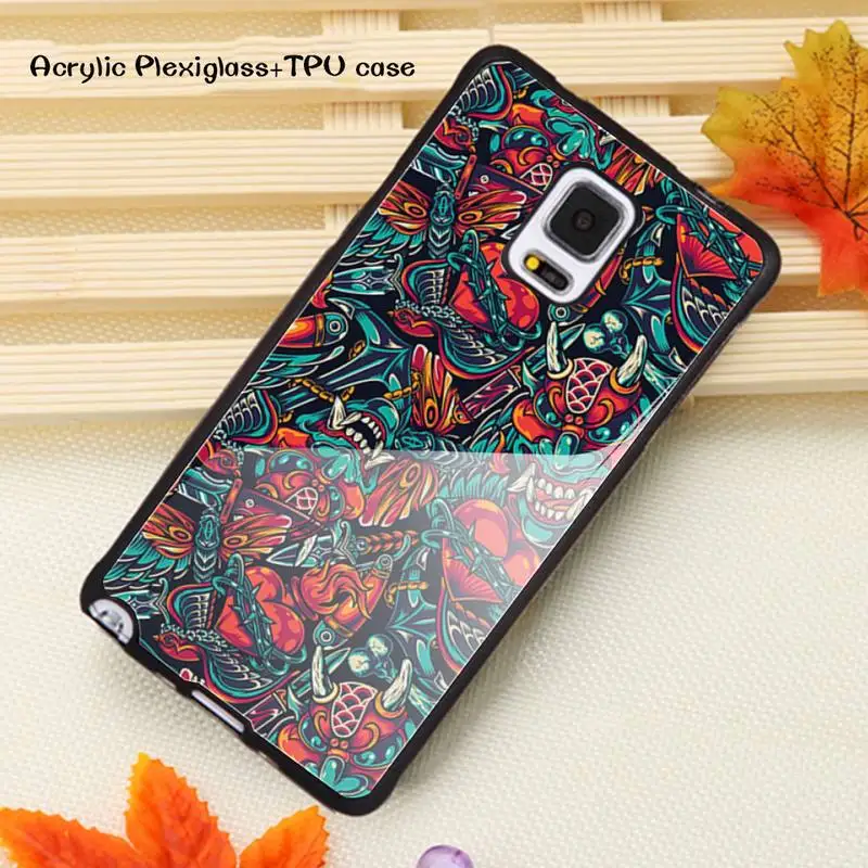 

Prajna mask Phone Case Acrylic Plexiglass TPU phone case For Samsung Note20 10 9 8 7 5 Pro ULTRA