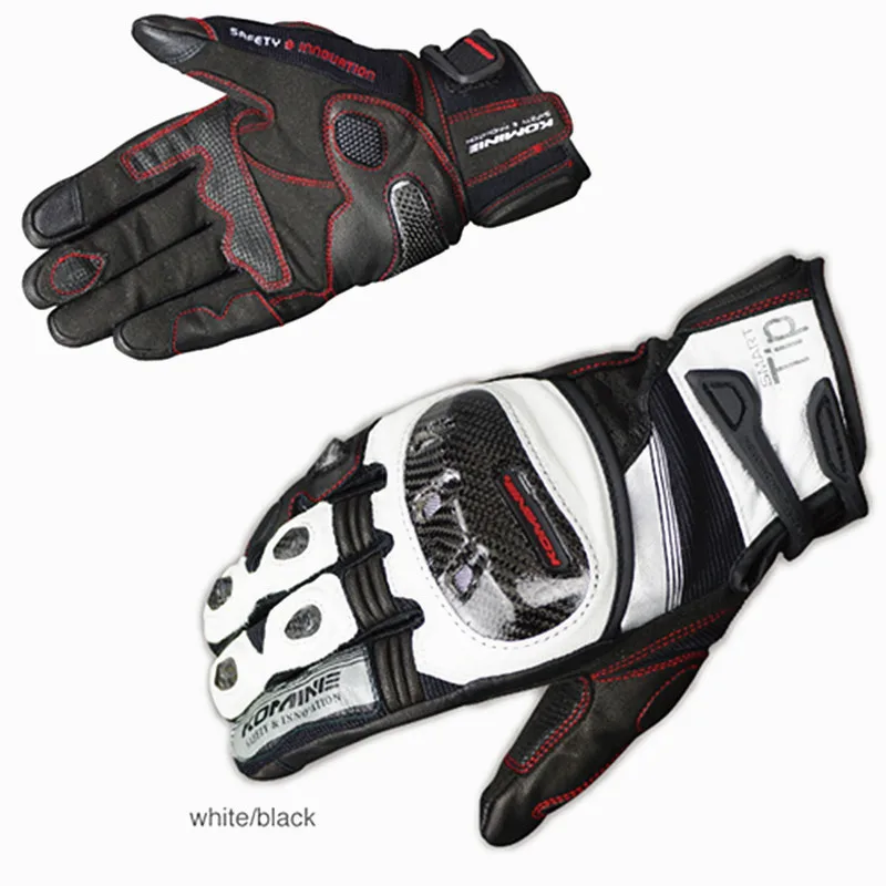 

NEW Motorcycle Racing Gloves for KOMINE breathable dry leather carbon fiber 3D knight riding glove Motocross Motocicleta Guantes