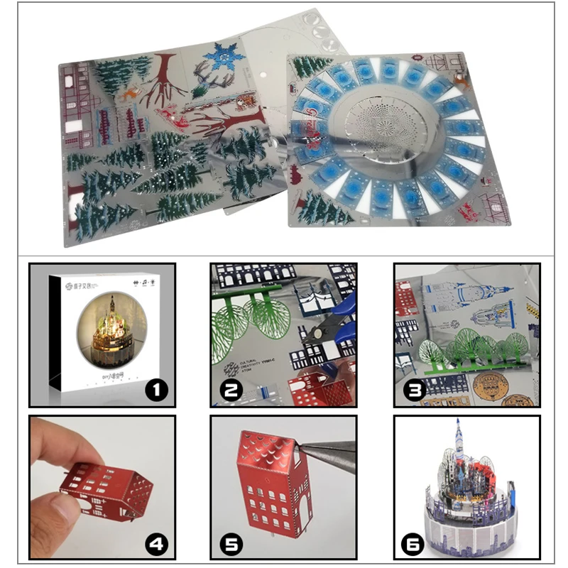 Beauty and the Beast Themed 3D Metal Puzzle Music Box – Personalized Birthday & Christmas Gift image 4